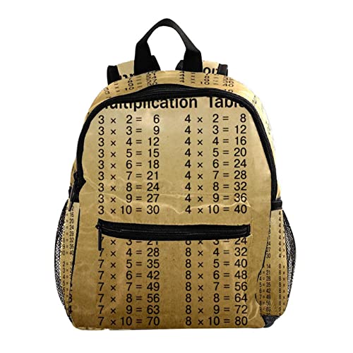 Sac à dos pour garçons et filles contre les oublis de calcul - Cartable marron de 30,5 cm