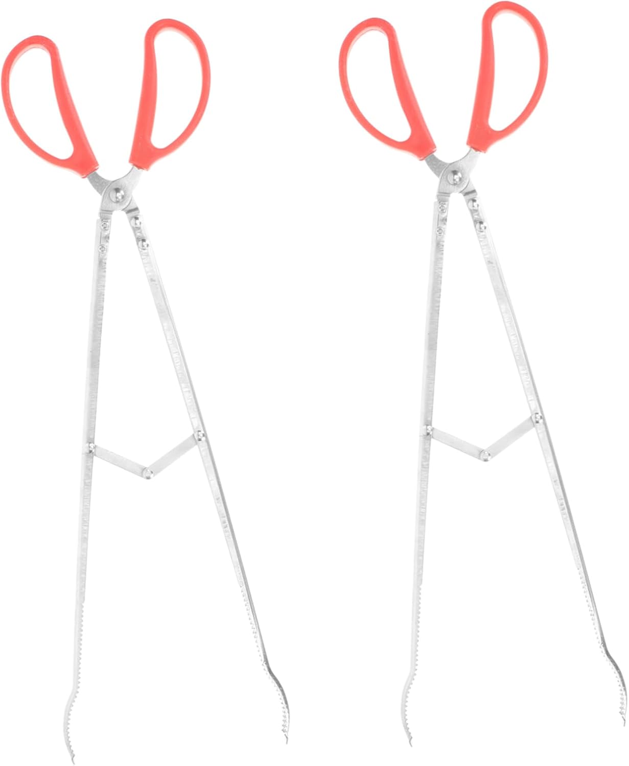 2pcs Stainless Steel Charcoal Clamps with Long Handle Tongs