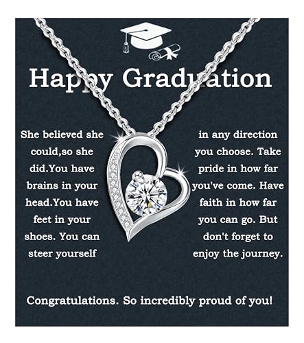 MGOOL Graduation Gifts For Her 925 Sterling Silver Inspirational Necklace For Granddaughter or...