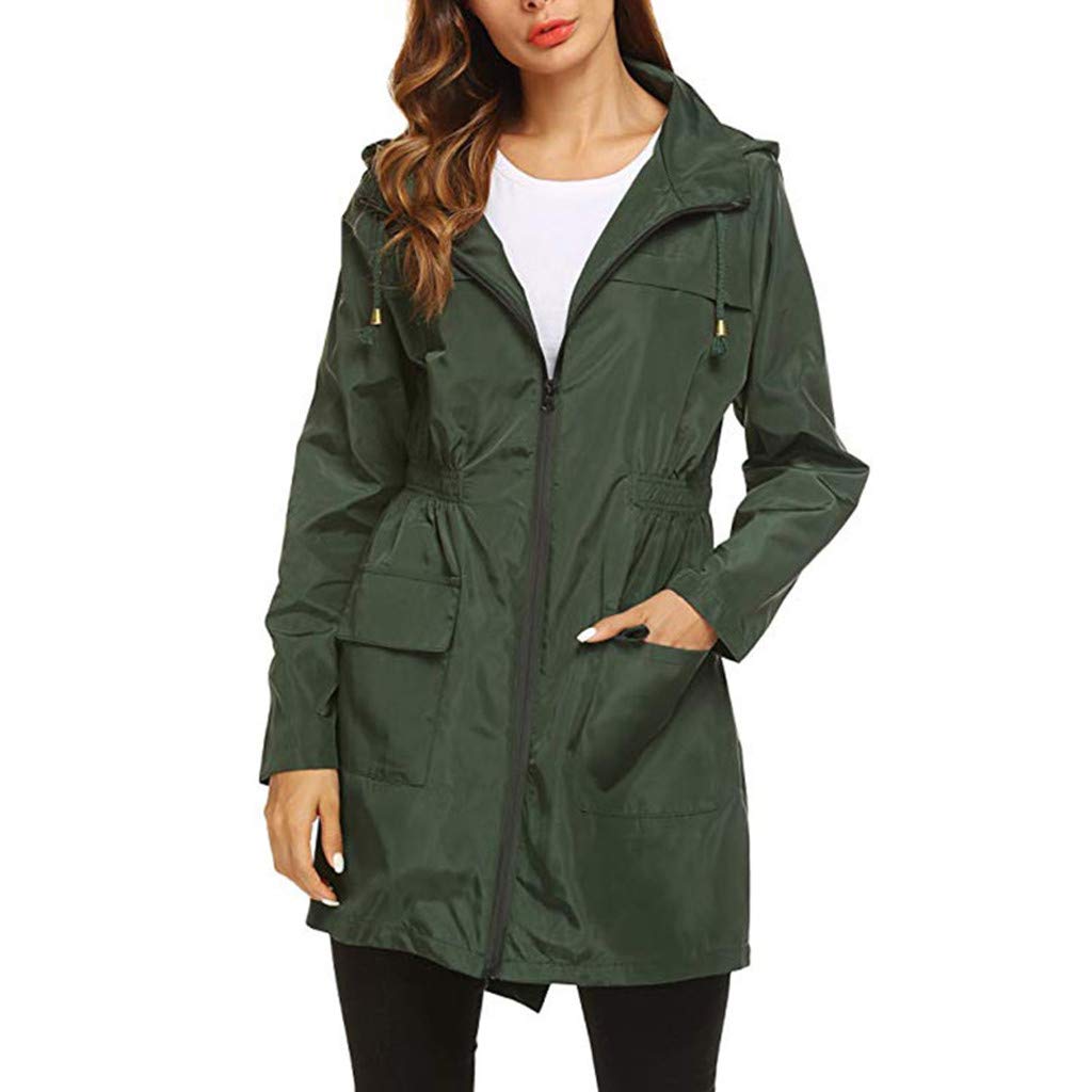 Mfhmom Leichte Regenjacke Damen - Wasserdicht & Packbar Mit Kapuze