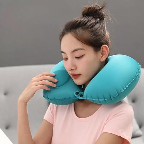 Almofada Travesseiro Pescoço Encosto Viagem De Ônibus avião Confortável Inflável