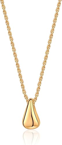 InzheG Long Gold Pendant Necklace 18K Gold Plated Statement Simple Sweater Necklace Fashion Dainty Necklace Chain Charms Rope Chain Thin Italian