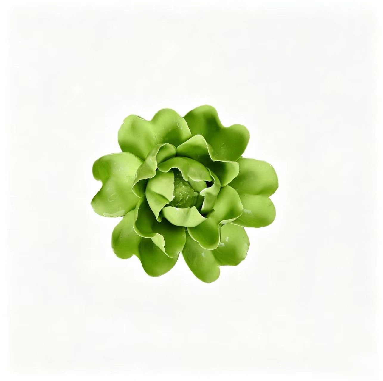Fruit Green,Luoyang Peony, 3.54",Ceramic Flower Wall Art Decor, Artificial Flower Wall Sculpture,Handmade Ceramic Flowers for Home,Hallway,Living Room, Kitchen,Bathroom