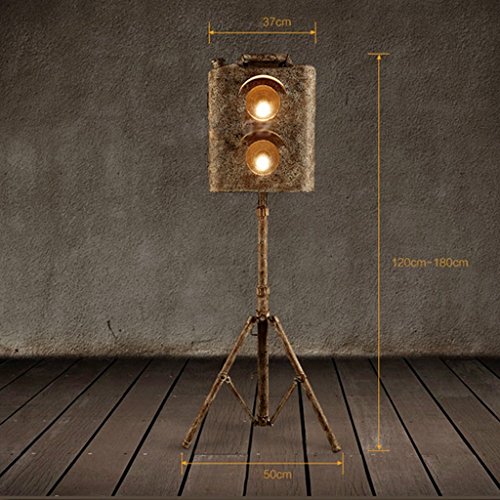 AG Lámpara de pie Led de Lectura casera, Personalidad de Estilo Americano Lámpara de pie de Hierro Retro Creativa Sala de Estar Restaurante Esquina Estudio Sofá Dormitorio Mesita de Noche Luces subte