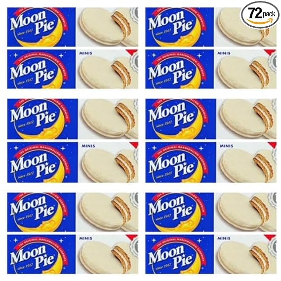 Mini Moon Pies Bulk 72 Individually Wrapped Moon Pie 12 Boxes 6 Each Box (Banana)