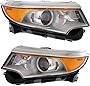 Garage-Pro Headlight Assembly Compatible with 2011-2014 Ford Edge Halogen, SESELLimited Models, Set of 2, Driver and Passenger Side, Clear Lens