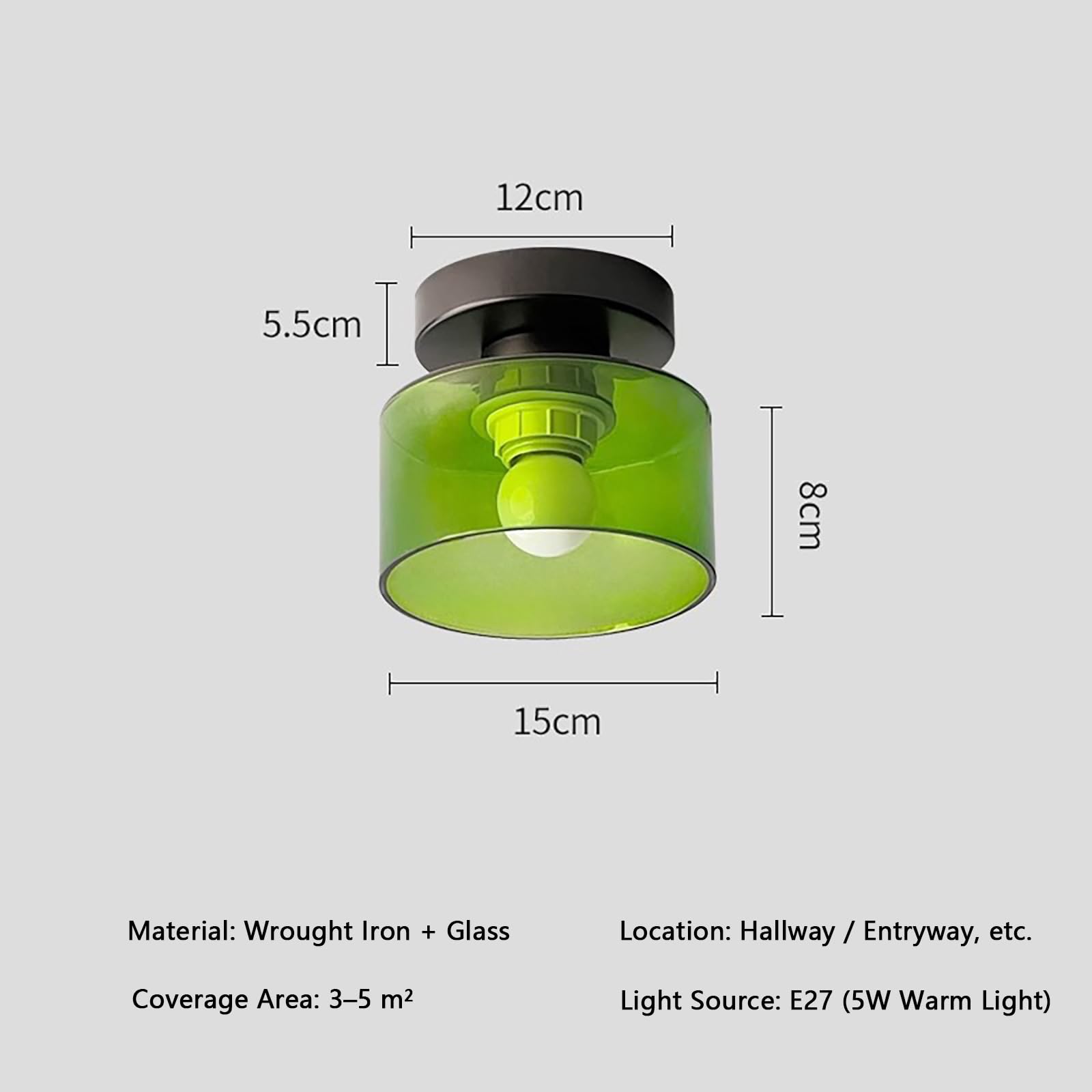 Nowoczesne Żelazne Szkło Flush Mount Światło Sufitowe, Złoto I Czarny Mosiądz Blisko Lampy Sufitowej, E27 Mini Sufitowe Oprawy Do Korytarza, Szafa, Wejście, Mała Łazienka,B-Warm light