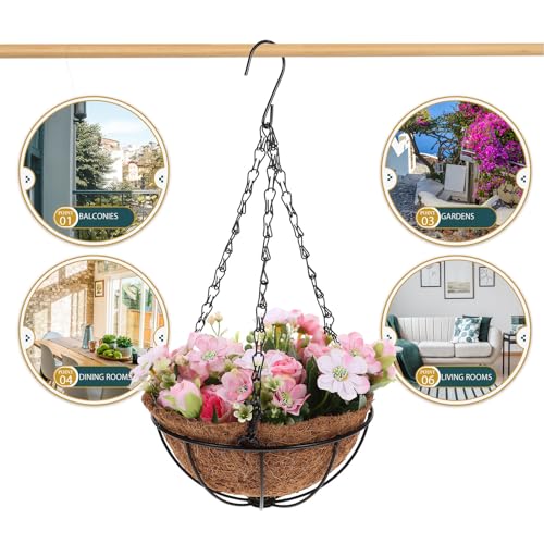 Peonías artificiales colgantes de tela para decorar bodas y terrazas exteriores 4