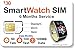 Smart Watch SIM Card - Compatible with 2G 3G 4G LTE GSM Smartwatches and Wearables - 6 Months Service - USA Canada & Mexico Roaming