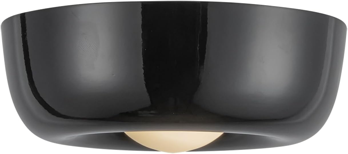 Kuzco Lighting FM68506-GBK Hayden Flush Mount, Integrated LED, Glossy Black