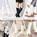HEMOUR Leg Warmers for Women, Stirrup Leg Warmers for Yoga Socks Ballet Dance Sports, Fall Winter Gifts, Legwarmers Girls 80s Party Ribbed Knit, Ankle Warmers Fashion Accessories, Cream White