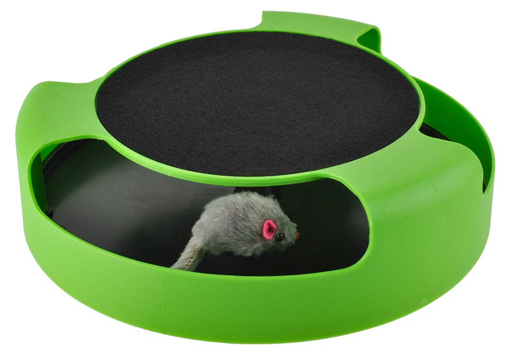 ISO TRADE Pielęgnacja paznokci dla kotów Cat Toy Catch The Mouse Plastic Plush Scratching Plate Entertainment # 5404