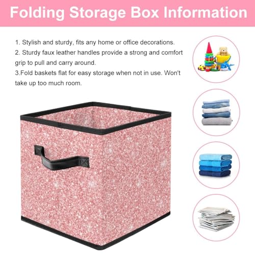 Boîte de rangement avec poignées solides et structure pliable en tissu cube