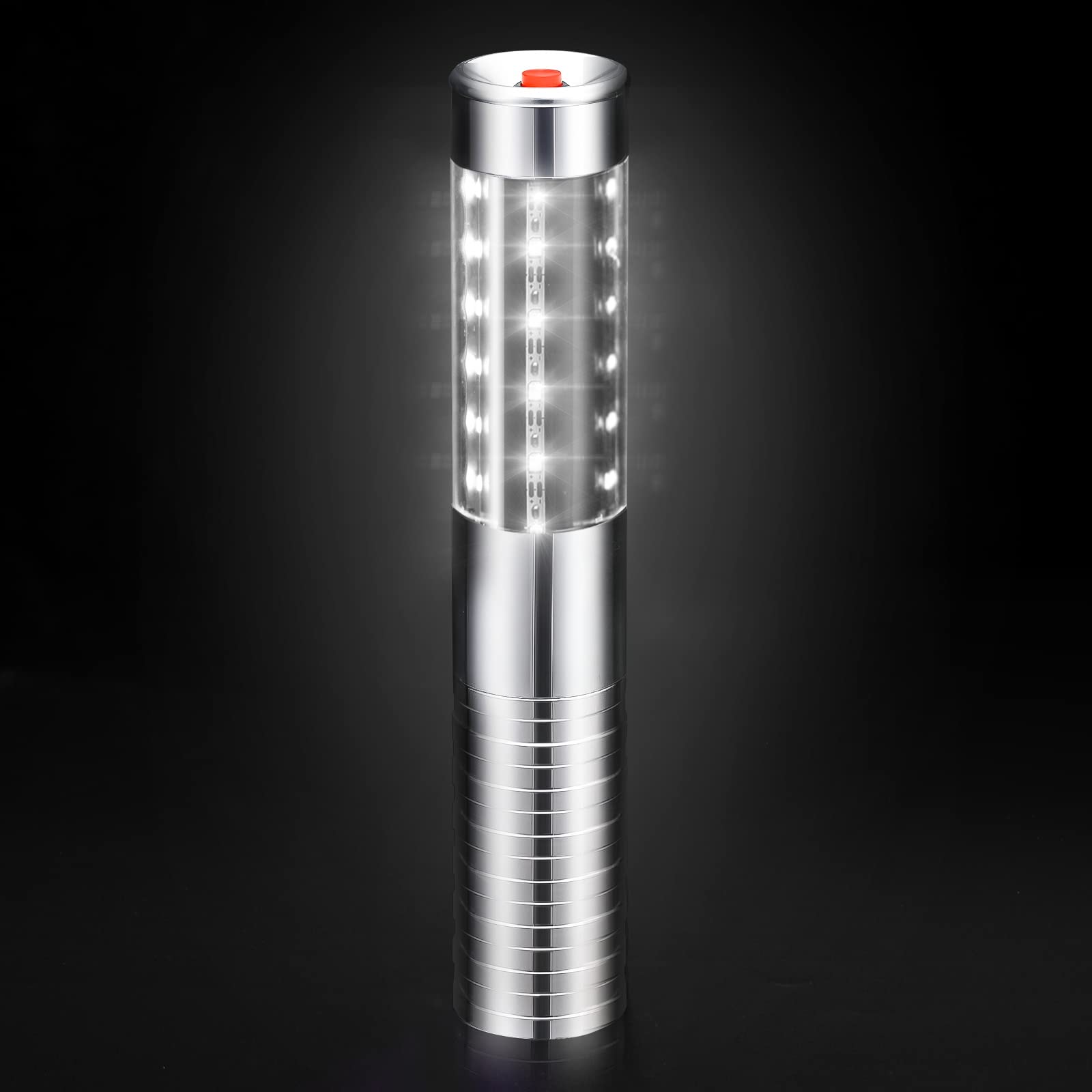 Led Rechargeable Flashing Stick, VIP Service Bottle Topper Flashlight Champagne Sparkler For Club Bar KTV Wedding Party Decoration (silver)