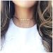 Olbye Gold Layered Necklace Sequin Choker Necklace Double Layer Necklace for Women and Girls