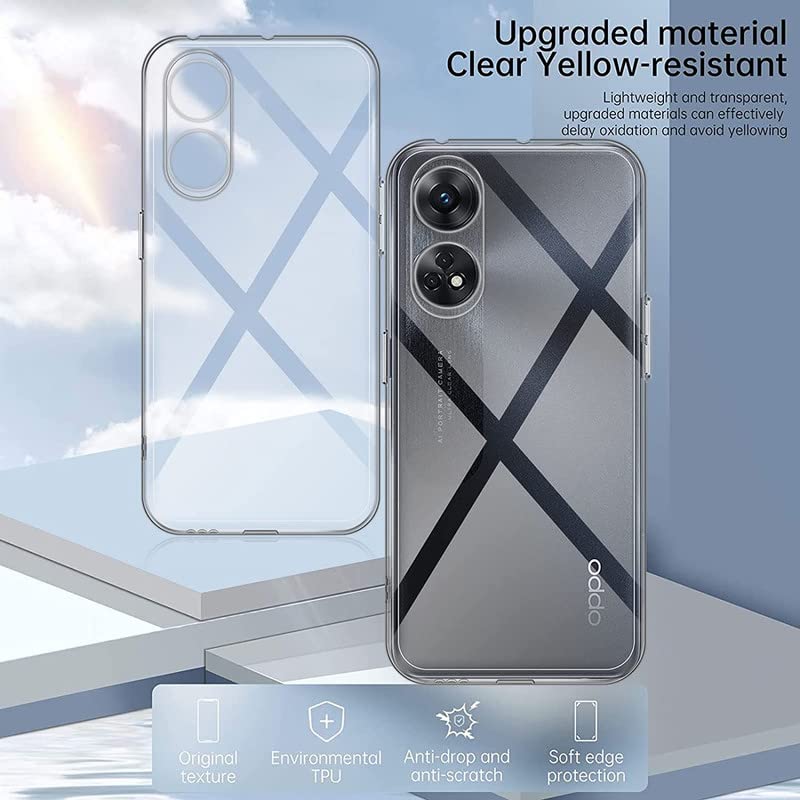 Image of Solid Hard PC Shock Proof Hybrid Edge to Edge Bumper Transparent Back Cover for Oppo CPH2505