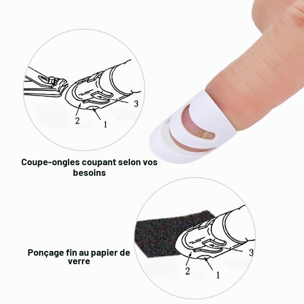 4Pcs Onglets de Doigt, Plastique DIY Finger Médiator Guitar Finger Protecteurs Accessoire pour Guitare Ukulélé Banjo.