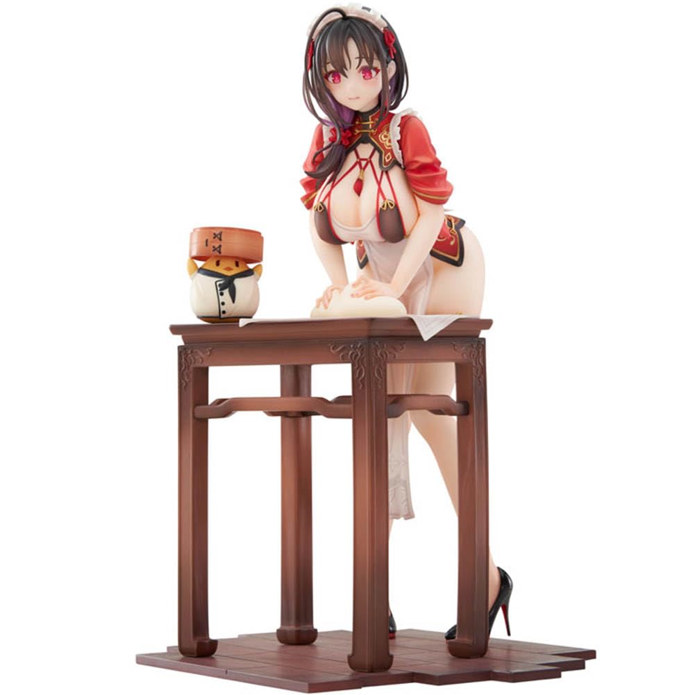 Anime Ting An Figura Cheongsam Girl Modelo 23CM Estatua de acción de PVC