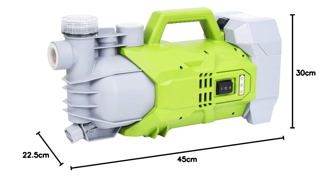 vidaXL Pompa da Giardino a Batteria 180 W 2800 l/h