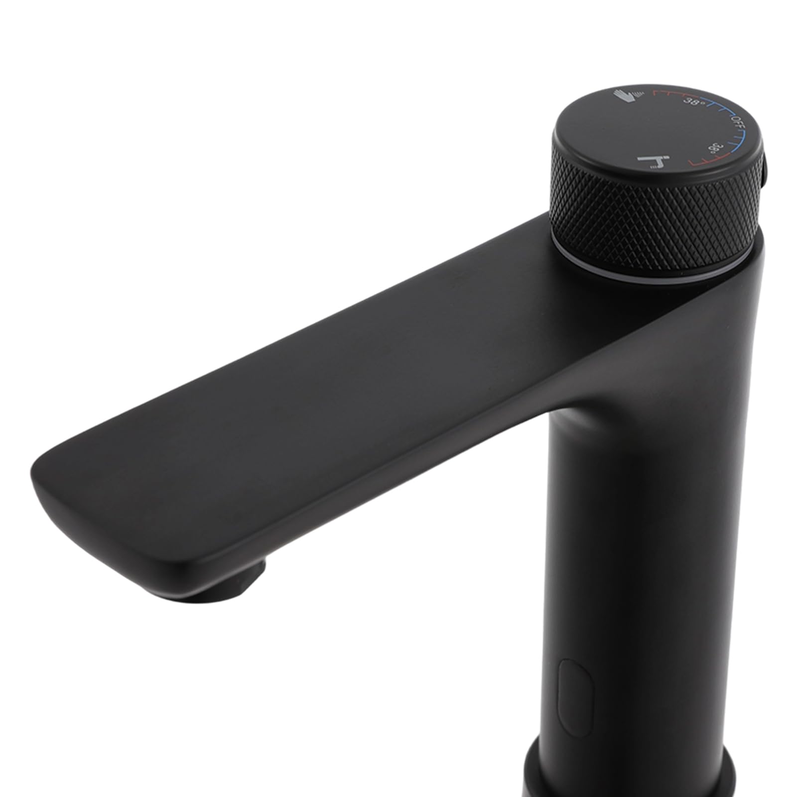 Rubinetto a infrarossi per bagno con sensore, rubinetto automatico da bagno senza contatto, per lavabo, bagno, cucina, lavandino a mano (nero)