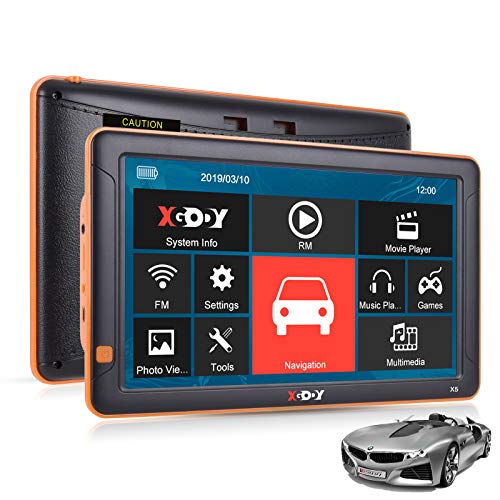 9inch Big Screen Truck GPS Navigation System for Trucks GPS Navigation for Cars, Portable Car GPS Navigation System, Built-in 8GB-256MB Voice Turn Alarm Satellite Navigator.Lifetime Free Map Updates