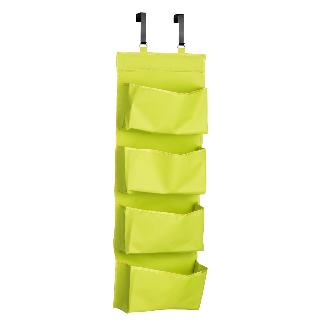 Premier Lime Green Housewares 1901116 4-Tier Over Door Hanging Organiser - H90 X W20 X D34cm