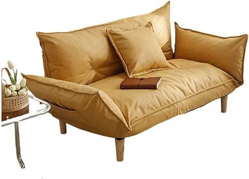 Wonzone Sf - Sillones de puf convertibles con 2 almohadas sofá reclinable reposabrazos ajustable con patas y sofá espacio pequeño