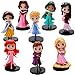 Princesa Cake Topper,8 pcs Princesa Mini Figuras Pastel Topper, Anime Decoración de Torta de Fiesta Fuentes del Partido,Modelo de Muñeca de Princesa para Niños Cumpleaños Cake Decoraciones