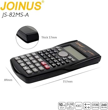 Joinus scientific calculator - Student calculator (black).