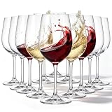Purpeak Set of 12 Unbreakable Acrylic Wine Glasses with Stem, 19 oz Plastic Wine Glasses Reusable Clear Goblet for Outdoor Drinking, Pool, Travel, Camping or Picnic Gift Supplies