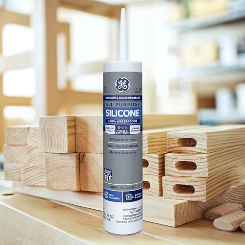 Image of SchayCo 12 Pack Caulk Saver Caps with Case of 12 GE012 All Purpose Silicone (Clear 10.1 Oz)