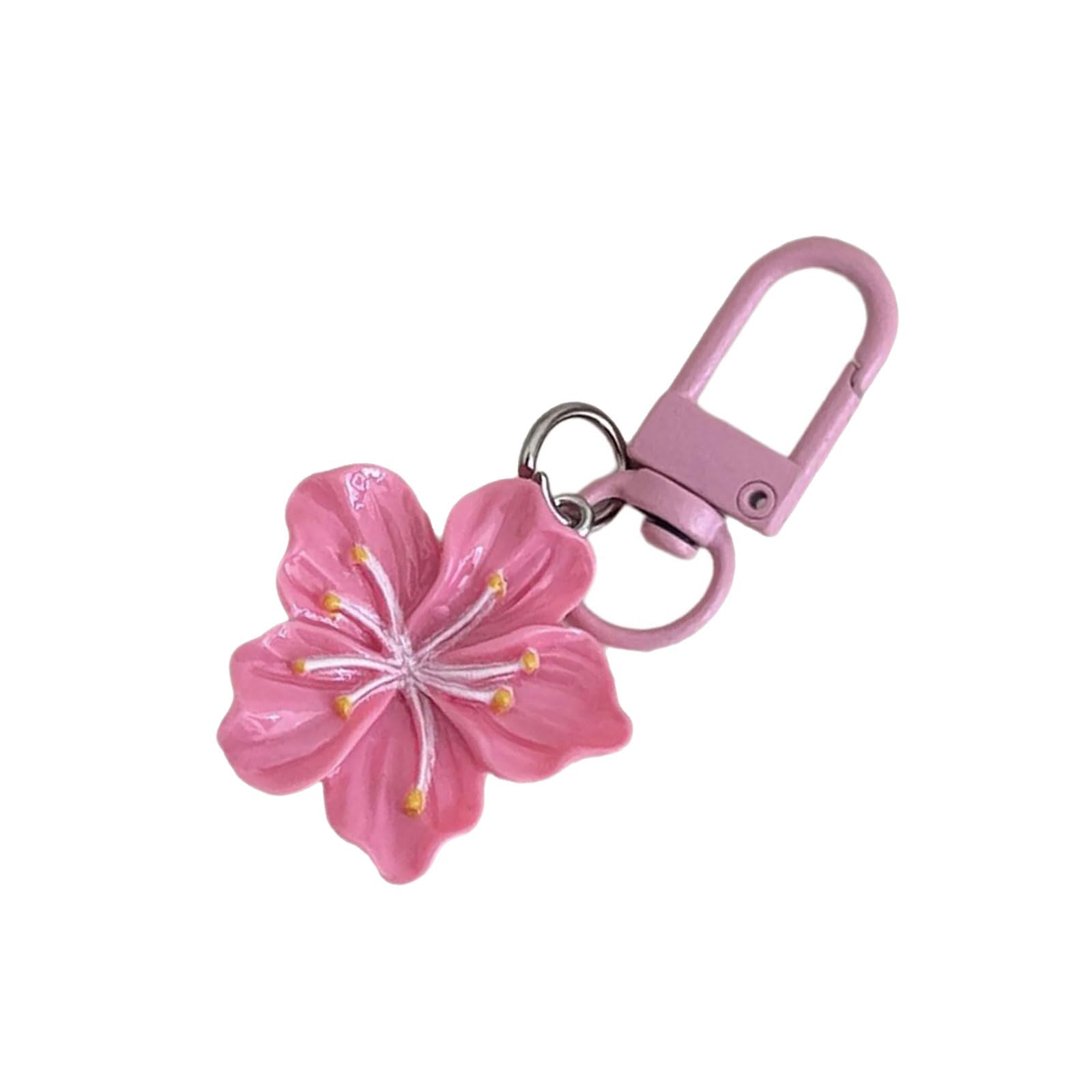 Tsophreniq Keychain Delicate Flower Bag Pendant Fashion Holder Acrylic Texture Perfect for Adding a Touch to Any Bag Stylish Holder