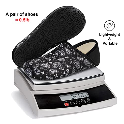 Image of Fires Womens Mens Slippers with Rubber Sole Soft-Lightweight House Slipper Socks Around House Shoes Non Slip Indoor /Outdoor