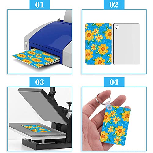 600 Pcs Sublimation Espaces Vides Rectangle Transfert Glands pour Loisirs Créatifs