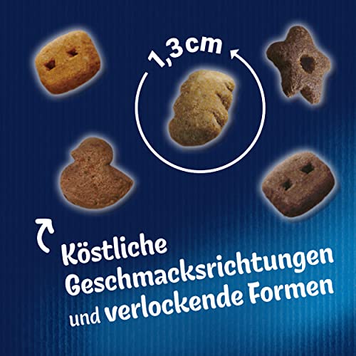 Felix KnabberMix Hof und Wiese Katzensnack, Knusper-Leckerlie mit 3 Geschmacksrichtungen, 8er Pack (8 x 60g)