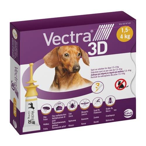 Antiparassitario per Cani VECTRA -da 1,5 a 4 kg -