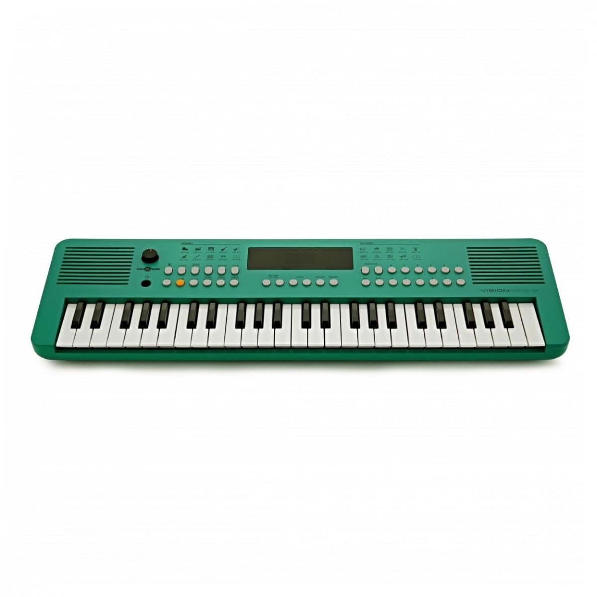 VISIONKEY-2 Tragbares MIDI-Keyboard Piano mit 49 Tasten, e-Piano, grün | Für Anfänger und Musikbegeisterte, 49 Minitasten, 300 Sounds und Rhythmen, USB-MIDI, Kopfhöreranschluss, Batterie oder USB