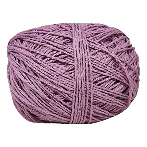100g Raffia Crochet Yarn Knit Sun Hat Beach Bag Yarn Straw Raffia Yarn Knitting Materials (Light Purple) Cover