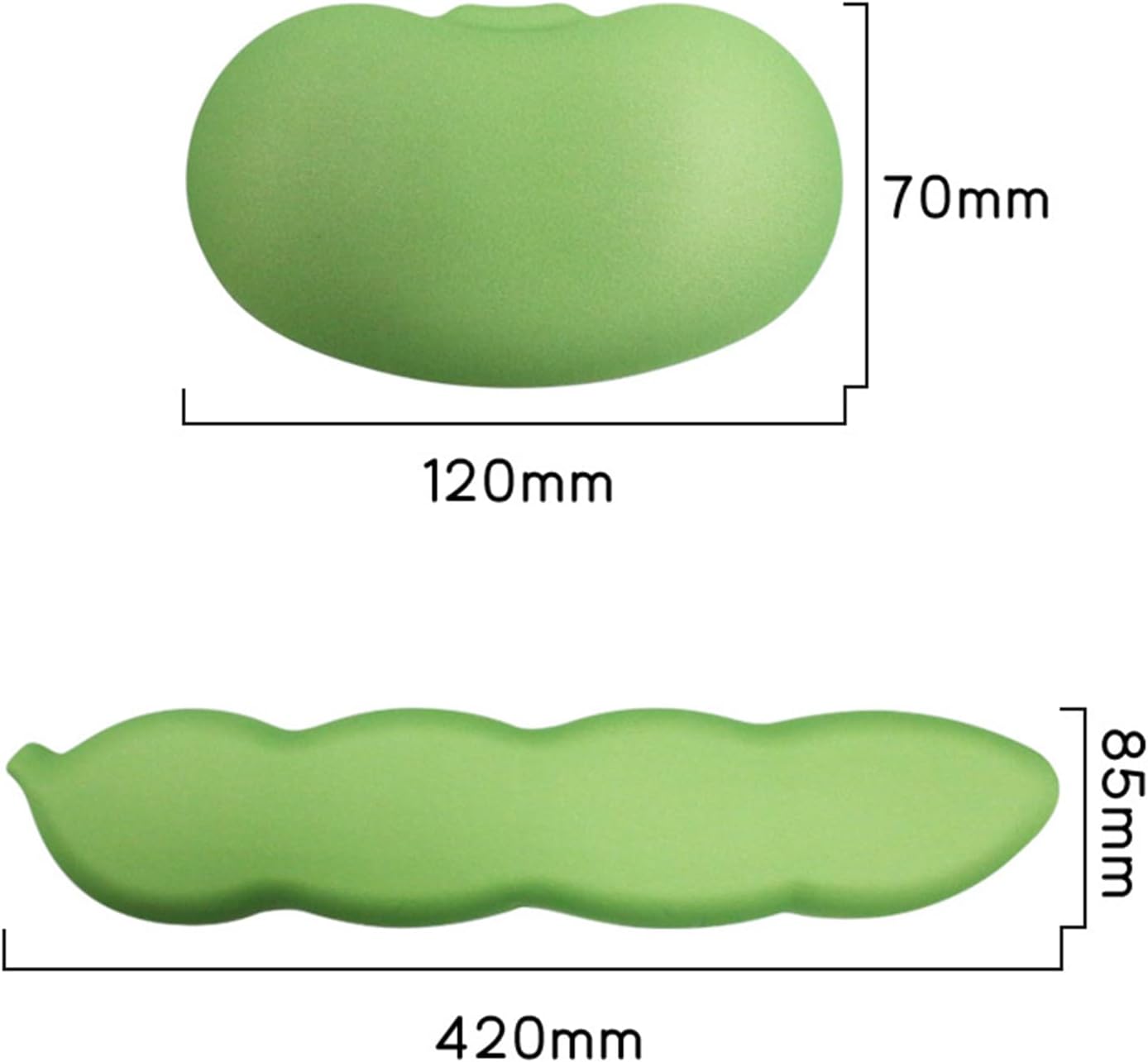 Pea Shaped Wrist Rest Ergonomic Memory Foam Wrist Rest for Computer Keyboard Mouse Set, Cute Gaming Keyboard Cushion Hand Support Anti-Slip Waterproof Yellow