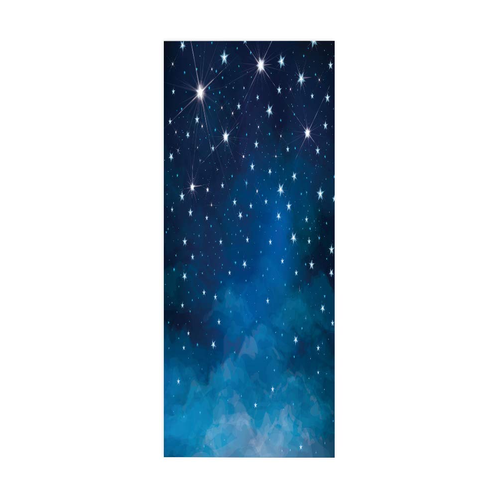 Sticker poster porte trompe l'oeil pour agrandir un couloir sombre et sans fenêtre