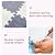 DSJBGSS Playmat 10 Pcs Interlocking Carpet Tiles,Plush Foam Square Floor Mats Set,Interlocking Fluffy Tiles Square Puzzle Play Mat, 12X12inch(Light Blue+Light Coffee)