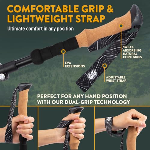 image for Hiker Hunger Outfitters Hiker Hunger Folding Walking Stick, Folding Tr