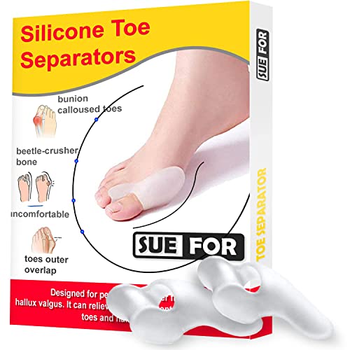 Image of Gel Big Toe Bunion Guards & Toe Spreaders Bunion Pads (Two Pack) - Big Toe Separator Cushion Straightener - Gel Toe Spacers, Protectors, Correctors (2 Pair (4PCS))