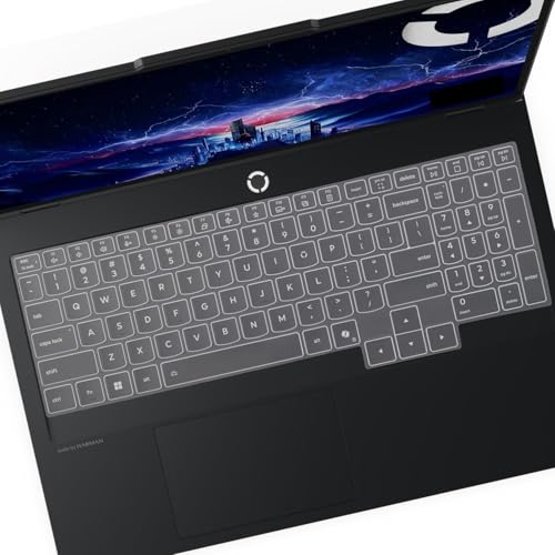 Image of RAYA Silicone Keyboard Skin Cover for 2026 Lenovo Legion Pro 5 & Legion Pro 7 16inch Laptops (Transparent)