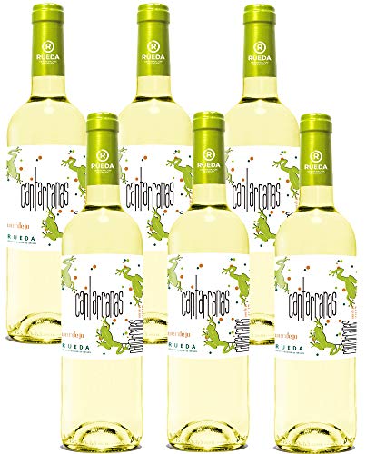 Cantarranas Verdejo, Vino Blanco D. O Rueda - 6 Botellas de 750 ml - (Total: 4.5 Lt) BODEGA CUATRO RAYAS