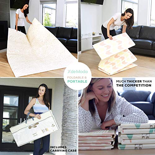 XdeModa-Reversible-Baby-Play-Mat-Exercise-Mat-Fun-Stylish-Foam-Floor-Playmat-for-Adults-Kids-and-Infants-Elegant-Room-Decor-Transforms-into-Large-Fun-Activity-Gym-Mat-for-Yoga-or-Crawling