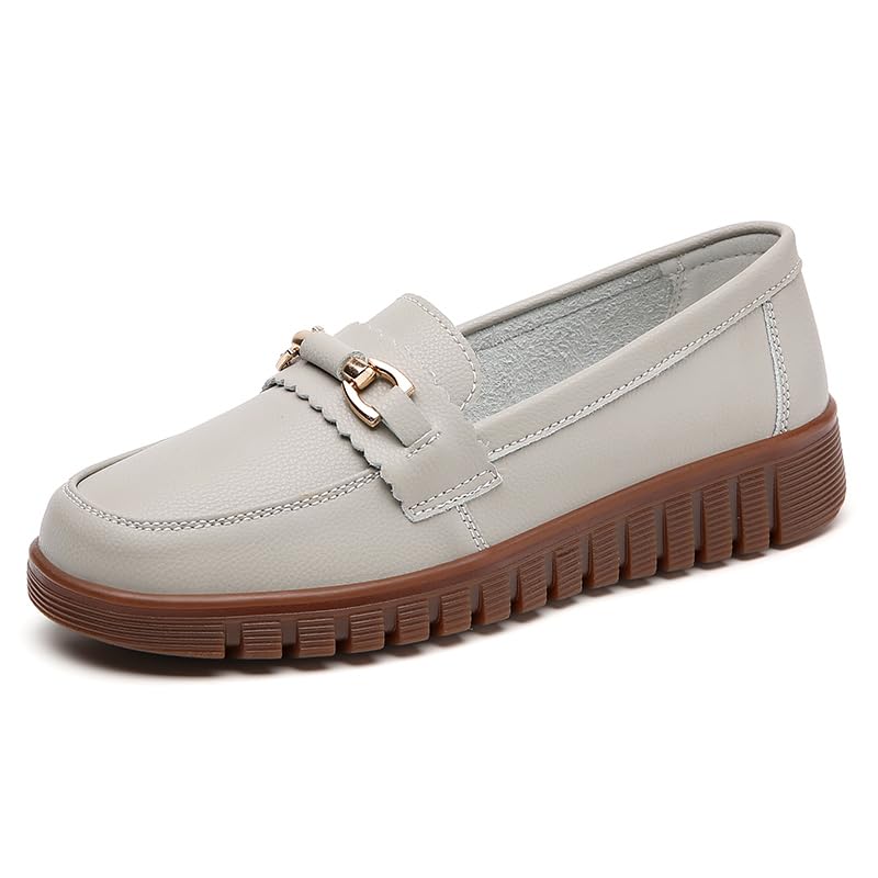 Image of Loafers for Women Business Casual Shoes Comfortable & Lightweight Round Toe Penny Dressy Slip On Work Flats