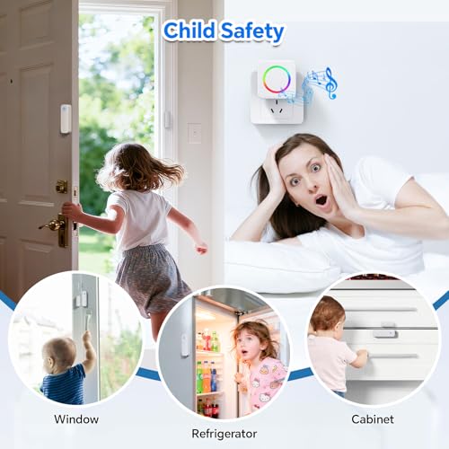 Door Chime, Door Alarms When Door Opened, 700 FT Door Sensor Chime Window Alarm Entry Alert System for Kids Toddler Dementia Safety, 58 Chimes, 2-Door Coverage (2 Sensors + 1 Receiver) - Image 6