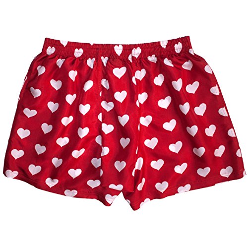 Red Silk Heart Boxers 2.0 100% Silk - Love You Valentine Special - Men's2