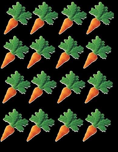Paquete de 24 adornos de zanahoria y azúcar para tartas, cupcakes, paletas de pastel